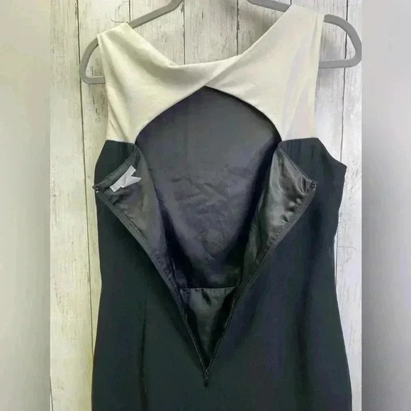 H&M dress size 12 detail back black/white form fitting - Picture 5 of 11